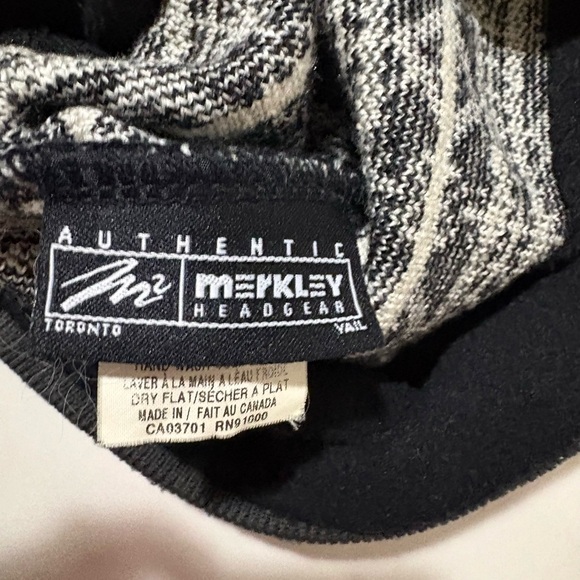 Vintage Merkley black and white wool blend beanie hat - Picture 3 of 7